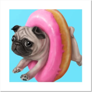 Donut Pug Posters and Art